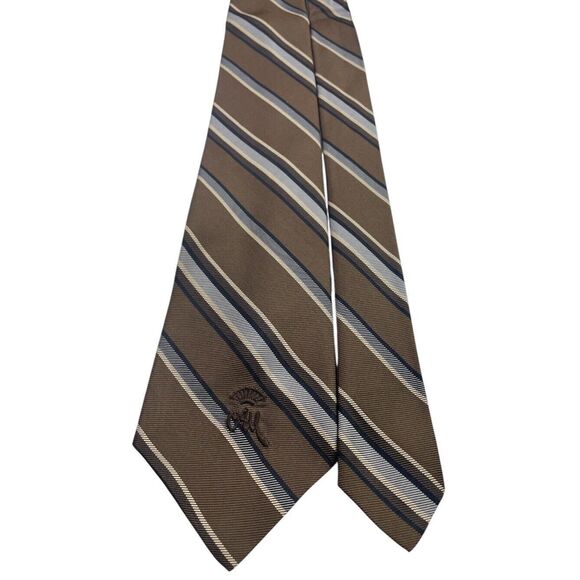Vintage WOOLF BROTHERS COUNTESS MARA Tie Brown Gray Black Cream, Preowned - Picture 2 of 7
